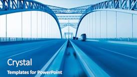  Presentation with bridge - Beautiful PPT layouts featuring road through the bridge backdrop and a teal colored foreground