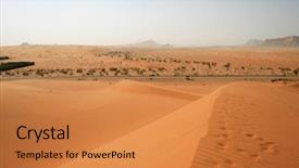  Presentation with riyadh - Slides featuring road through the desert near background and a gold colored foreground