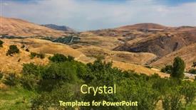  Presentation with armenia - PPT layouts with road-through-the-landscape-mountains background and a tawny brown colored foreground