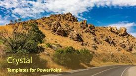  Presentation with armenia - Beautiful slides featuring road-through-the-landscape-mountains backdrop and a tawny brown colored foreground