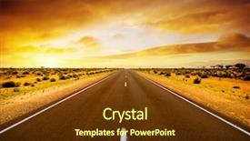  Presentation with australia - Beautiful presentation design featuring desert - road through the middle backdrop and a tawny brown colored foreground