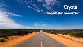  Presentation with australian outback - Cool new presentation theme with road through the western backdrop and a ocean colored foreground