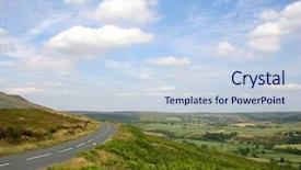  Presentation with road - Beautiful presentation design featuring road through yorkshire dales uk backdrop and a  colored foreground