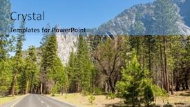  Presentation with yosemite - PPT theme enhanced with road-through-yosemite-national-park background and a light blue colored foreground