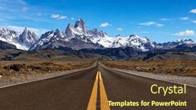  Presentation with road - PPT layouts featuring road-to-el-chalten and a tawny brown colored foreground