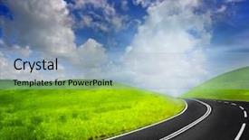  Presentation with heaven - Slide deck featuring road to heaven background and a light blue colored foreground