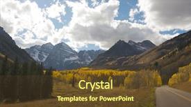  Presentation with maroon - PPT theme enhanced with road to maroon bells background and a tawny brown colored foreground