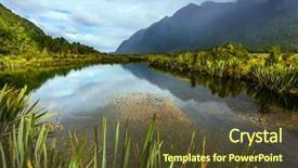  Presentation with nature art - PPT layouts with road to milford sound background and a tawny brown colored foreground
