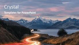  Presentation with road light - Theme enhanced with road-to-mt-cook background and a seafoam green colored foreground