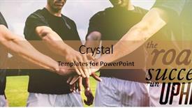  Presentation with rugby players - Presentation having road to success run uphill background and a coral colored foreground