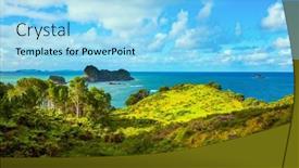  Presentation with pacific island - PPT layouts enhanced with road-to-the-cathedral-cove background and a arctic colored foreground