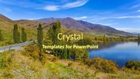  Presentation with road light - Cool new slides with road-to-the-city backdrop and a tawny brown colored foreground