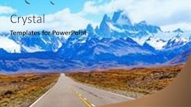  Presentation with road yellow - PPT layouts enhanced with road-to-the-famous-mount background and a  colored foreground