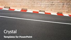  Presentation with hill road - PPT layouts consisting of road to the hill side background and a dark gray colored foreground