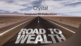  Presentation with wealth management - Audience pleasing slides consisting of road to wealth written backdrop and a light gray colored foreground