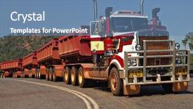  Presentation with floral australia - Presentation theme having road train in australia's nt background and a teal colored foreground