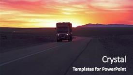  Presentation with maroc - Amazing PPT layouts having road transportation - driving through the sahara desert backdrop and a wine colored foreground