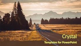  Presentation with ridges - Cool new presentation with road travel in the green backdrop and a tawny brown colored foreground