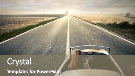  Presentation with vintage car - Cool new slide deck with japan - beautiful view of torii gate backdrop and a dark gray colored foreground.