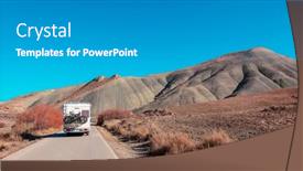  Presentation with motor - Theme with road-trip-family background and a gray colored foreground