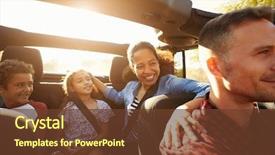  Presentation with pov - Colorful presentation theme enhanced with road trip in car backdrop and a tawny brown colored foreground