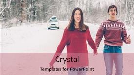  Presentation with purple festive christmas red - Theme with road trip on the january background and a coral colored foreground