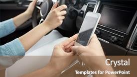  Presentation with road trip - PPT theme enhanced with road trip travel destination technology background and a tawny brown colored foreground