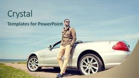  Presentation with road trip - Cool new presentation theme with road trip travel transport leisure backdrop and a light blue colored foreground