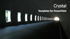  Presentation with road light - Slide set consisting of road tunnel with light background and a dark gray colored foreground