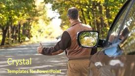  Presentation with road repair - Presentation having road upset at car damage background and a  colored foreground