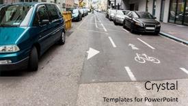  Presentation with way - Cool new PPT theme with road ways - way street especially marked lane backdrop and a light gray colored foreground