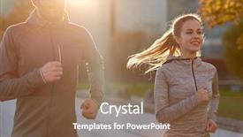  Presentation with lifestyle - Cool new slide set with road wellness - fitness sport people and lifestyle backdrop and a violet colored foreground