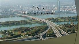  Presentation with view - Presentation theme with road wien - aerial city view of vienna background and a  colored foreground