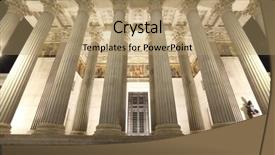  Presentation with parliament - Theme with road wien - parliament building in viena austria background and a coral colored foreground