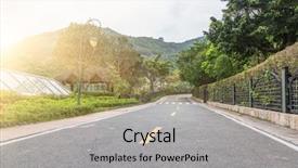  Presentation with china - PPT layouts enhanced with road winding through mountain in china background and a light gray colored foreground