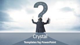  Presentation with business road map - Theme consisting of gps maze - business person lokking at road background and a seafoam green colored foreground