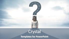  Presentation with business road map - Slides having gps maze - business person lokking at road background and a seafoam green colored foreground