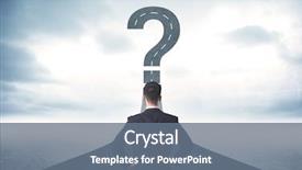  Presentation with question - Colorful slide set enhanced with gps maze - business person lokking at road backdrop and a gray colored foreground