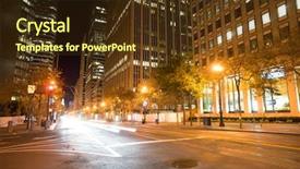  Presentation with san francisco - Audience pleasing PPT layouts consisting of road with tramway in san backdrop and a tawny brown colored foreground