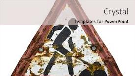  Presentation with obsolete - Beautiful presentation theme featuring road-work-warning-sign-old backdrop and a lemonade colored foreground