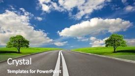  Presentation with road safety rules - PPT layouts consisting of road background and a gray colored foreground