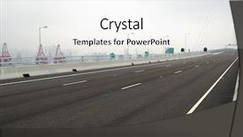  Presentation with highway - PPT theme enhanced with roadbridge - empty modern highway bridge background and a white colored foreground