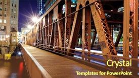  Presentation with chicago - Theme enhanced with red binoculars for viewing horizontal background and a tawny brown colored foreground