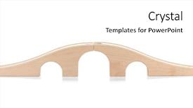  Presentation with wooden toy - Cool new slide deck with roadbridge - wooden toy railway bridge isolated backdrop and a white colored foreground
