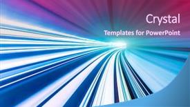  Presentation with moving fast train track - Cool new PPT layouts with roadlight gateway - abstract train moving in tunnel backdrop and a violet colored foreground