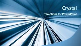  Presentation with tunnel - Amazing presentation having roadlight gateway - abstract train moving in tunnel backdrop and a ocean colored foreground