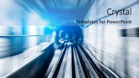  Presentation with moving fast train track - Presentation theme consisting of llanta - change a flat car tire background and a gray colored foreground