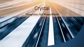  Presentation with metro rail - Presentation theme featuring roadlight gateway - city metro rail motion blur background and a lemonade colored foreground