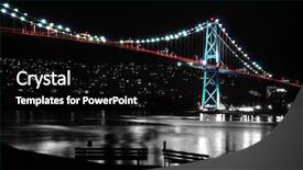  Presentation with lions - Slide deck consisting of roadlight gateway - night scene of lions gate background and a black colored foreground