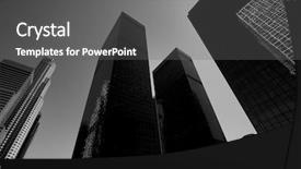  Presentation with downtown los angeles - Audience pleasing slide deck consisting of roads black white - downtown la los angeles skyline backdrop and a gray colored foreground